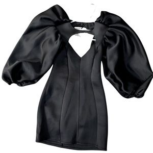 ASOS design extreme shoulder open back mini black dress.In size US 12.